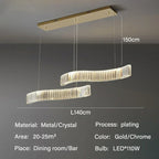 Crystal LED Ceiling Chandeliers for Elegant Dining Room Decor