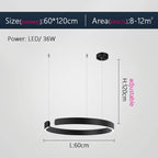 Modern Semicircle LED Chandelier Stainless Steel Lighting