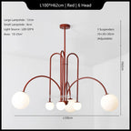 Modern Iron Glass Pendant Chandelier for Home Décor