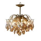 Retro Crystal Chandelier Pendant Light for Home Decor Luxe Living Room Bedroom