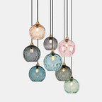 Nordic Glass Chandelier: Elegant Living Room Hotel Bedroom Decor Lighting Fixture