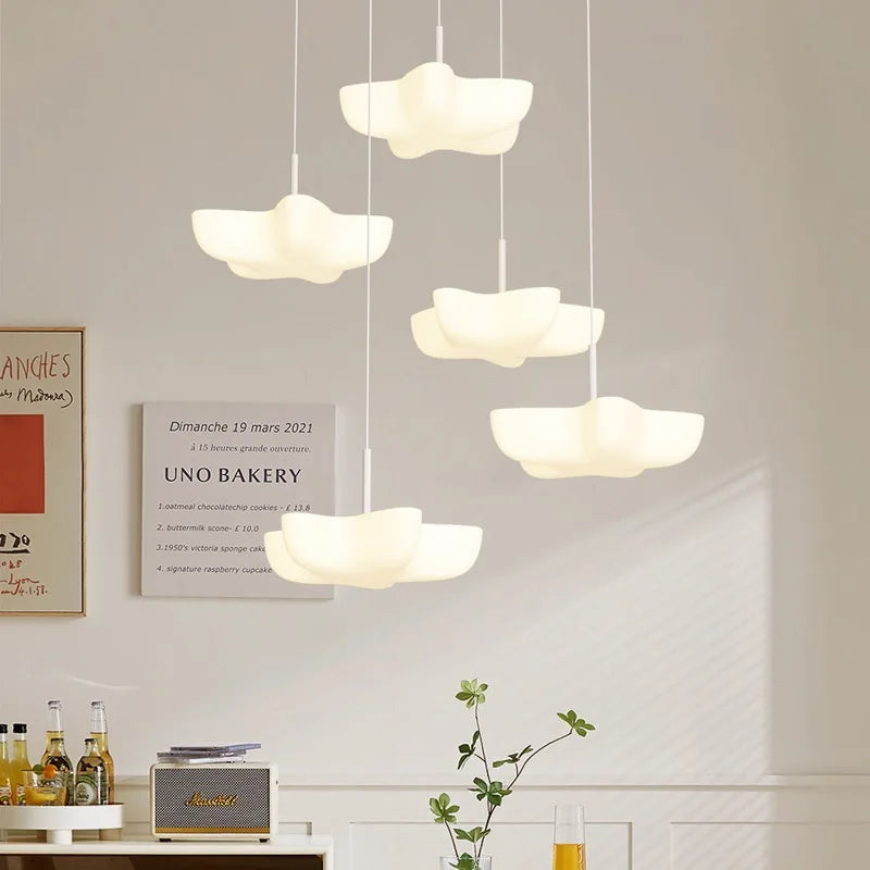 Cloud White Floating Pendant Chandelier for Dining Room, Kitchen Island, Indoor Lighting