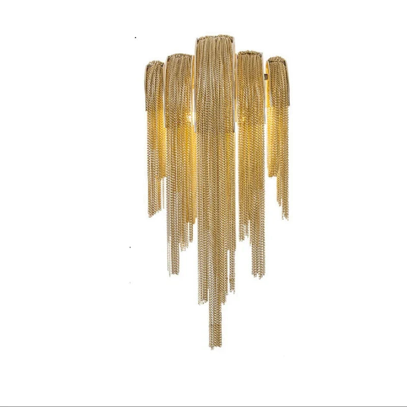 Tassel Chain Wall Light: High-End LED Decor for Bedroom, Living Room & TV
