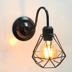 Industrial Cage Wall Lamp Vintage Retro Loft LED Sconce E27