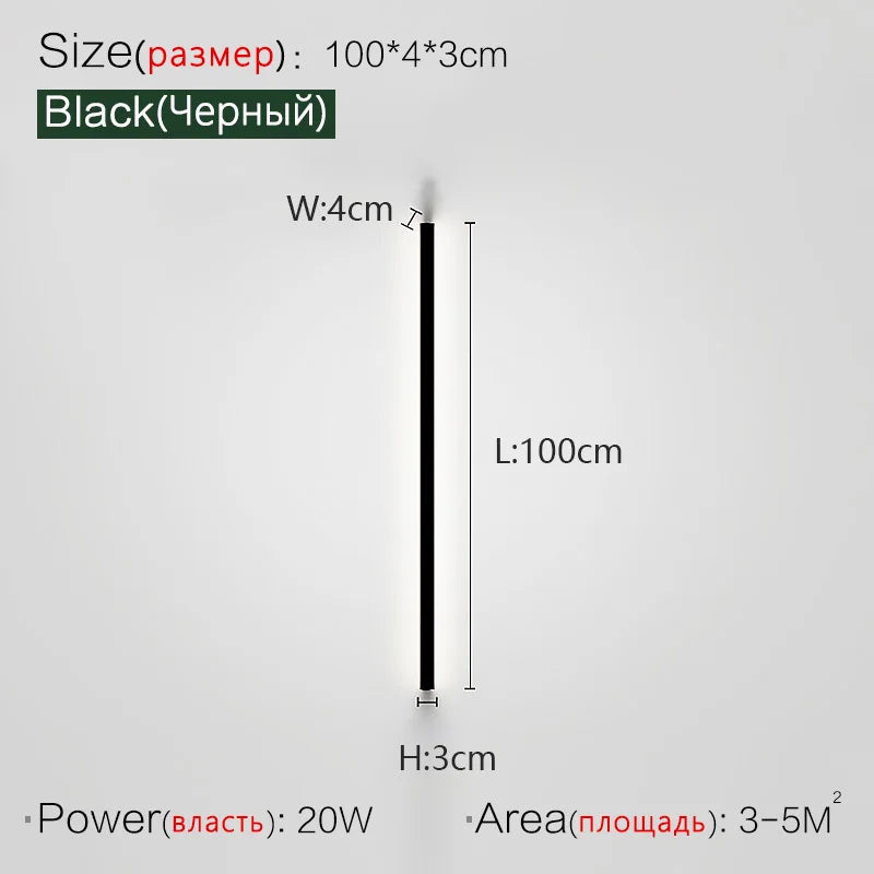 Long Strip Wall Lamp: Minimalist Luxe Ceiling Light for Living Room, Bedroom, Aisle