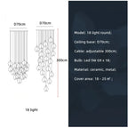 Magnolia Flower G9 LED Chandelier - White Luxury Pendant Light Fixtures