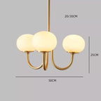 Modern Pink White Glass Ball Pendant Chandelier Cream Stylish Lighting