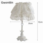 Nordic Lace LED Table Lamp for Home Decor and Wedding Bedroom Lighting