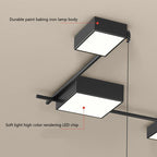 Minimalist Black LED Ceiling Chandelier for Living Room, Bedroom, Hallway Lighting