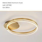 Acrylic Round Ring Ceiling Light LED Chandelier Modern Minimalism for Living Room and Kitchen