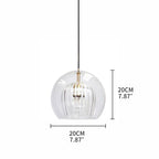 Gold Glass Ball Pendant Light for Dining Room & Bedroom Decor