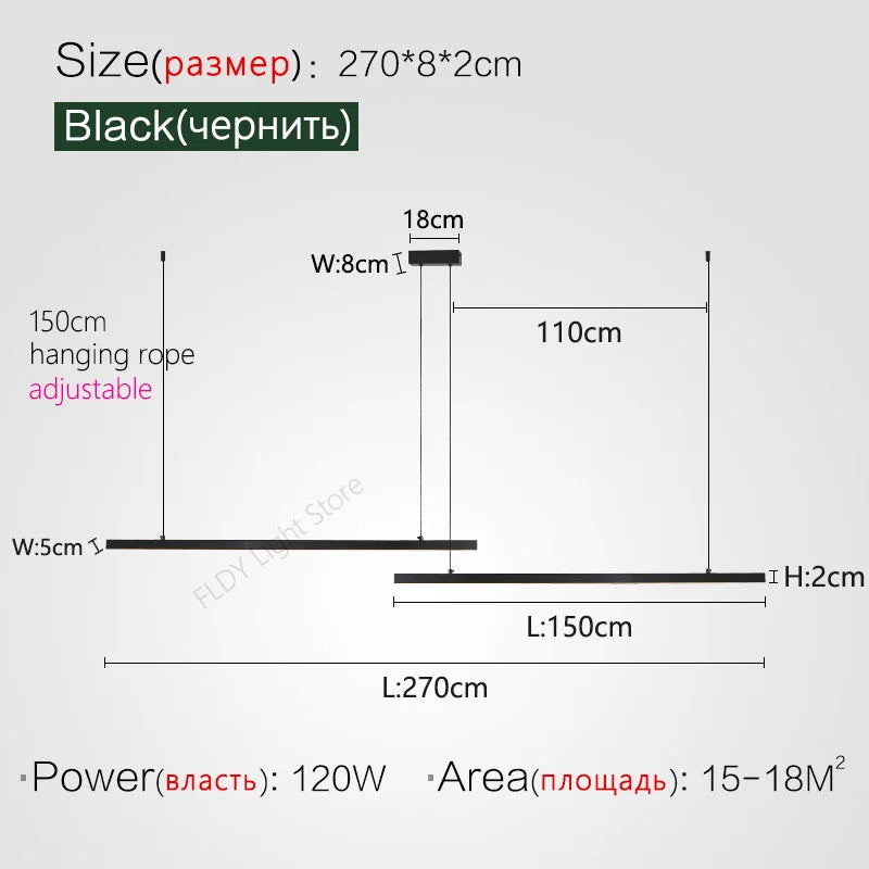 LED Chandelier for Modern Nordic Minimalist Style Dining Room and Kitchen