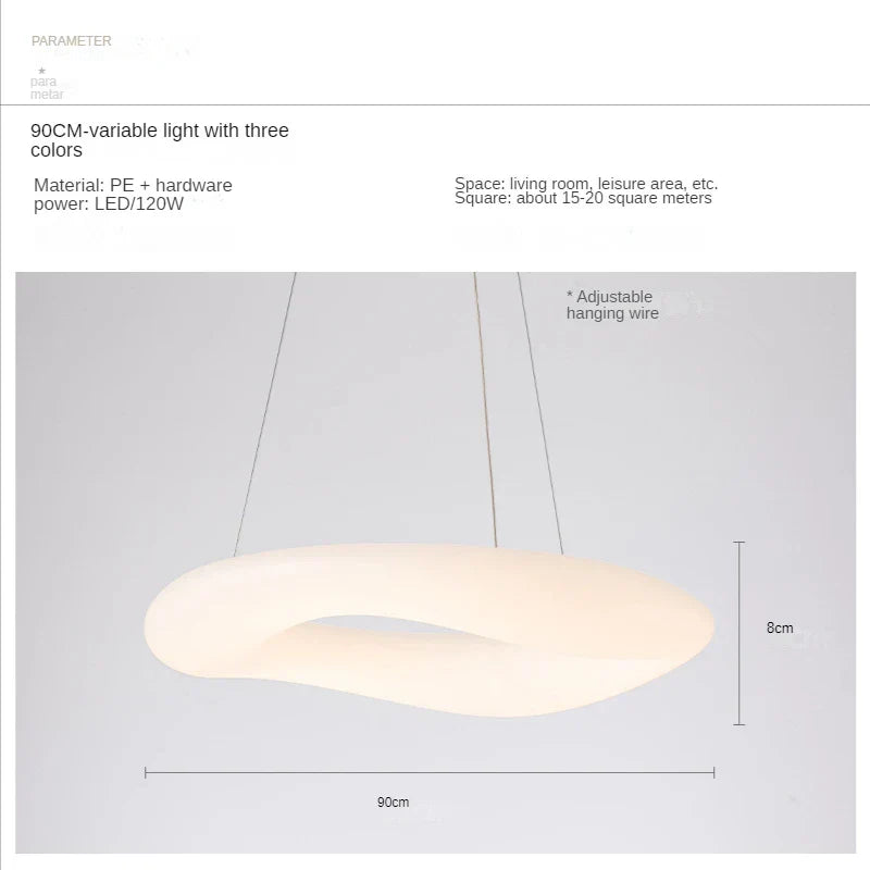Cloud Pendant Light: Nordic Minimalist Doughnut Chandelier for Living Room & Kid's Bedroom