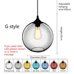 Glass Pendant Chandelier E27 Ceiling Light for Living Dining Kitchen Bedroom