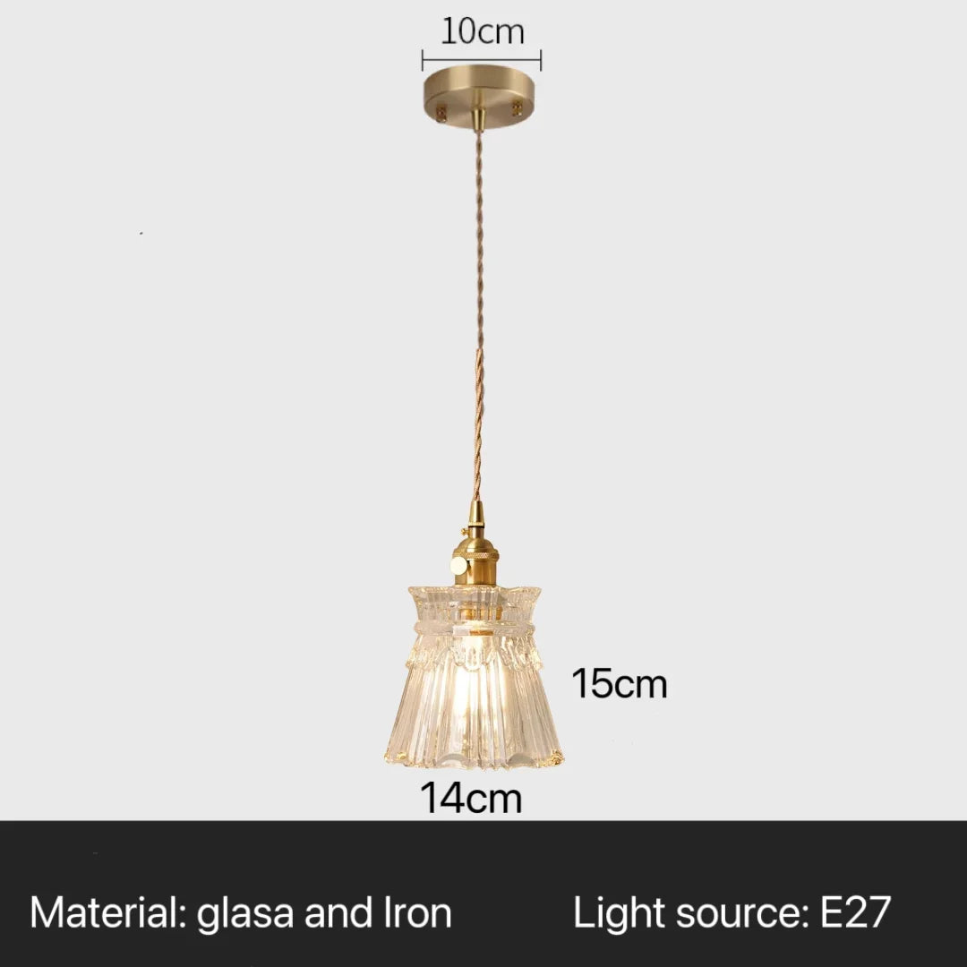 Nordic Flower Glass Pendant Chandeliers for Restaurant Cafe Hotel Decoration