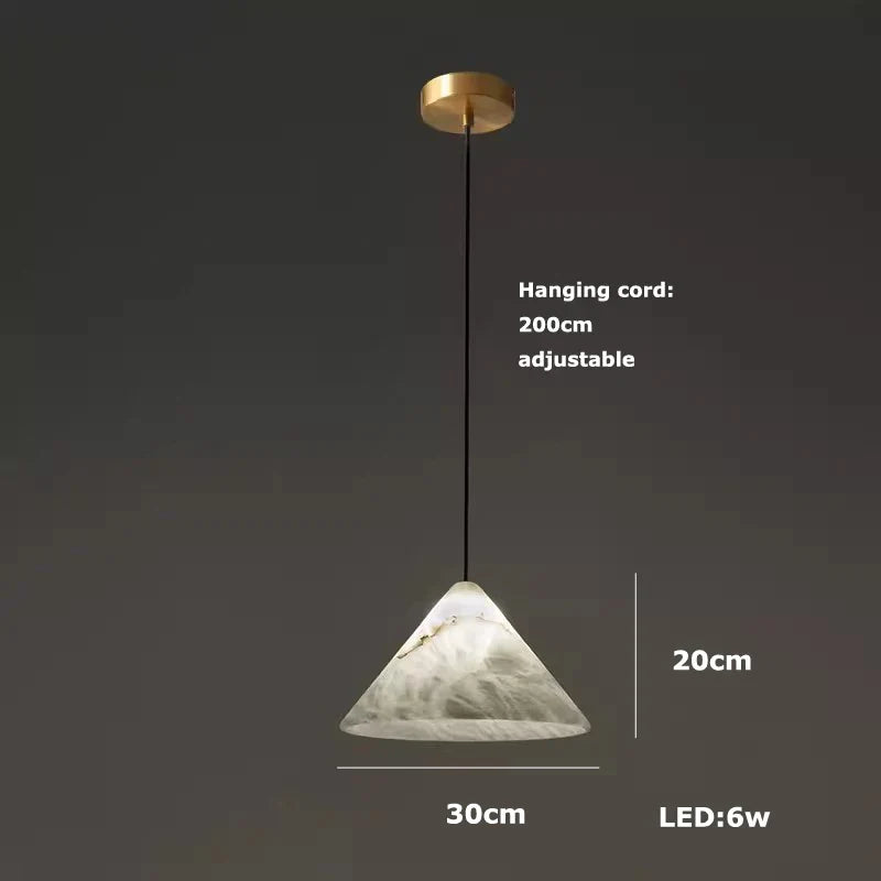 Alabaster Pendant Lights LED Designer Hanging Lamps For Living Room