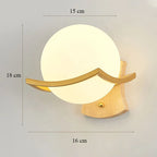 Modern Glass Shade Wall Lamp for Bedroom Loft Design, Up Down Iron LED Night Lights.
