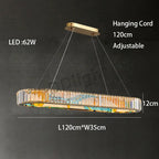 Luxury Crystal Glass Ceiling Light with LED Ring for Modern Villa Decor