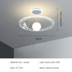 LED Chandelier for Boy's Room with Remote Control and Modern Design