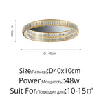 Luxury Crystal Round Pendant Chandelier for Living Room & Bedroom