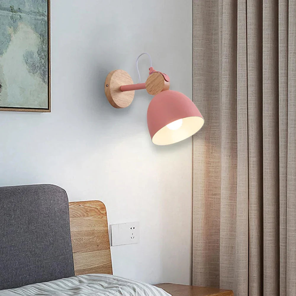 Pink Wall Lights: Nordic Minimalist Bedroom Bedside Lamps, Modern Living Room Decor