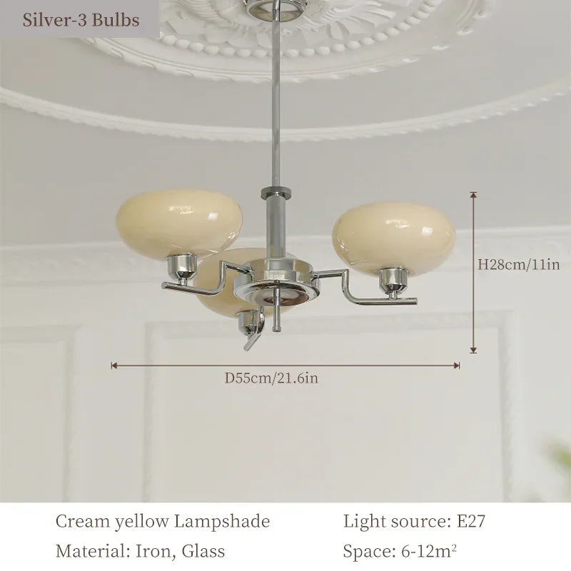 Bauhaus Glass Pendant Chandelier for Bedroom Living Room Dining Ceiling Lamp