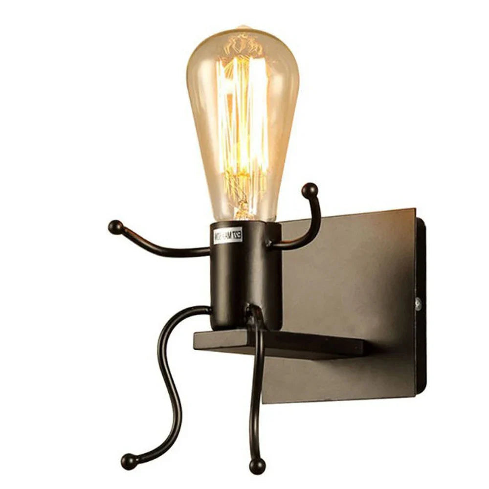 Little Man LED Wall Light: Modern, Simple, Creative Design for Children's Bedroom