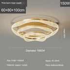 Nordic Brass LED Ceiling Chandelier Light for Living Room, Bedroom, Foyer