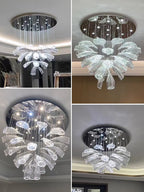 Petal Glass Pendant Lights: Modern Chandeliers for Living & Dining Rooms