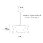 Silk Japanese Pendant Chandelier for Home Decor and Lighting in Living Room