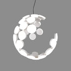 Nordic Sphere Moon Pendant Chandelier for Modern Decor & LED Lighting