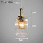 Glass Stripe LED Pendant Lights for Stylish Indoor Home Decor