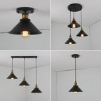 Retro Industrial Pendant Ceiling Lamp E27 LED Chandelier Loft Light for Home Living Room