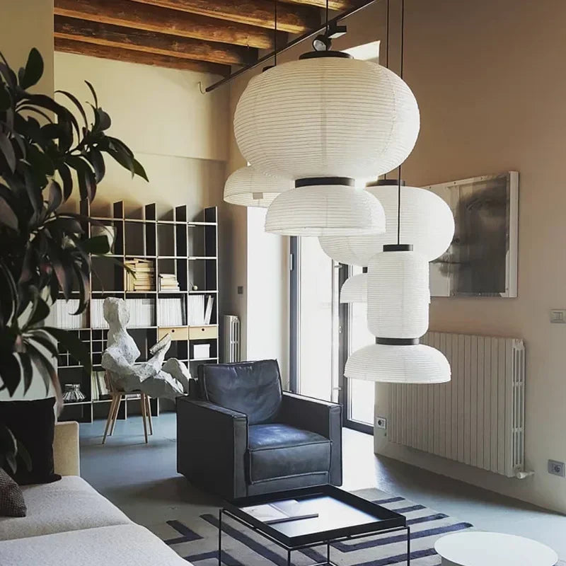 Japanese Paper Pendant Lights Dining Room Chandelier
