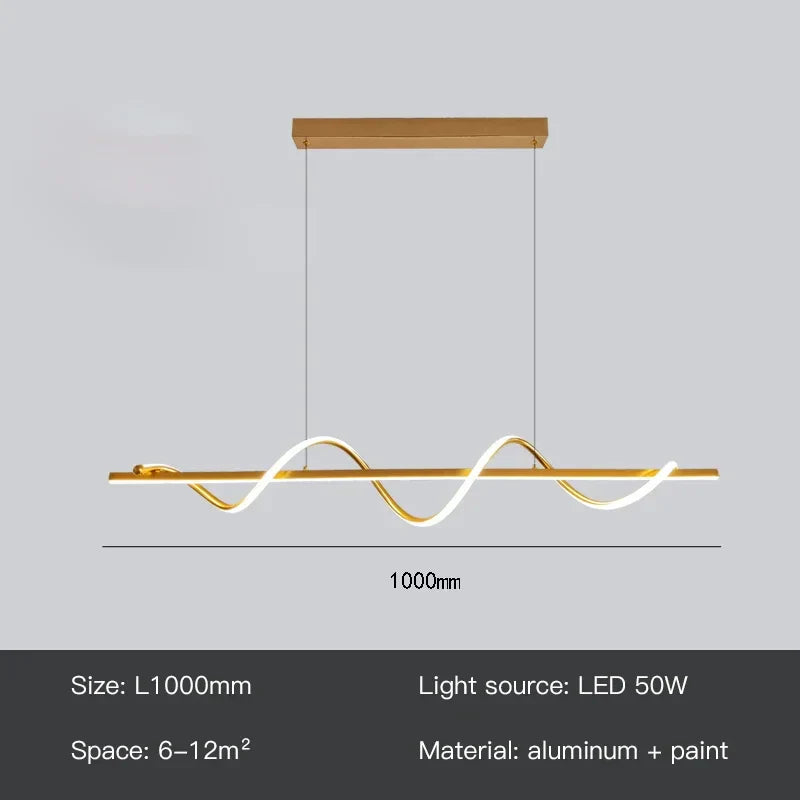 Minimalist LED Pendant Lamp Dimmable Chandelier for Home Decor Lighting