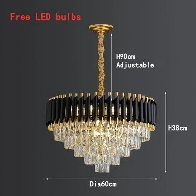 Luxury K9 Crystal Ceiling Chandelier: High-end LED Lighting for Home Decor