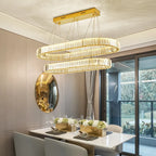 Crystal Chandelier: LED Dimmable Pendant Light for Stairs, LED Luminaria Fixture