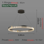 Simple Modern LED Chandelier - Luxury Nordic Design for Living Room, Bedroom, and Restaurant