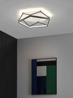 Geometric LED Ceiling Lamp_Nordic Minimalist Design for Modern Bedroom