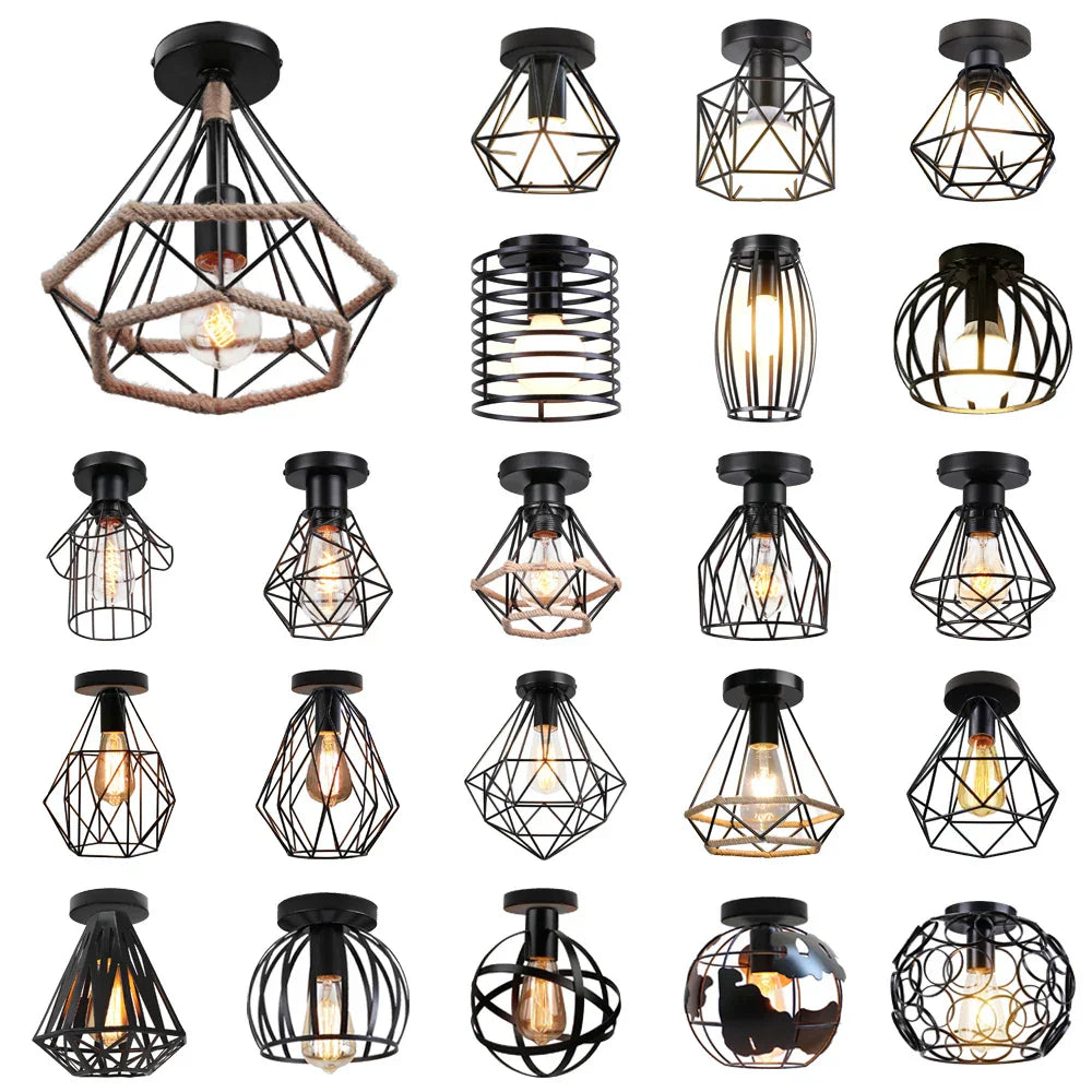 Vintage Industrial Ceiling Lamp Shade for Living Room Kitchen Home Decor