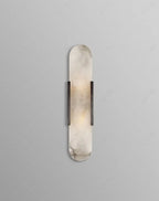 Suspended Linear Marble Chandelier: Modern Alabaster Circular Pendant Light