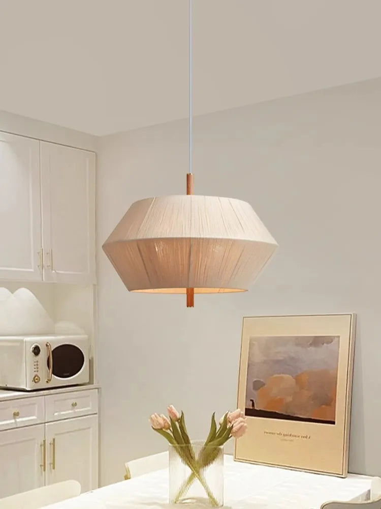 Wabi Sabi Cotton Thread Pendant Lights for Home Dining Room Decor