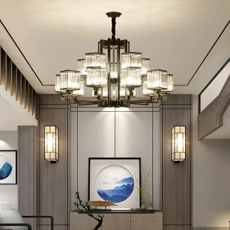 Crystal Chandelier Villa Living Room Lighting