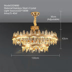 Crystal LED Chandelier: Luxury Living Room Pendant Light with Modern Design
