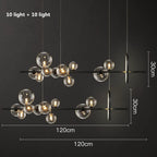 Glass Ball G9 LED Chandelier: Modern Minimalist Nordic Design