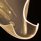 Rotating LED Chandelier: Modern Dining Room & Living Room Hanging Lamp