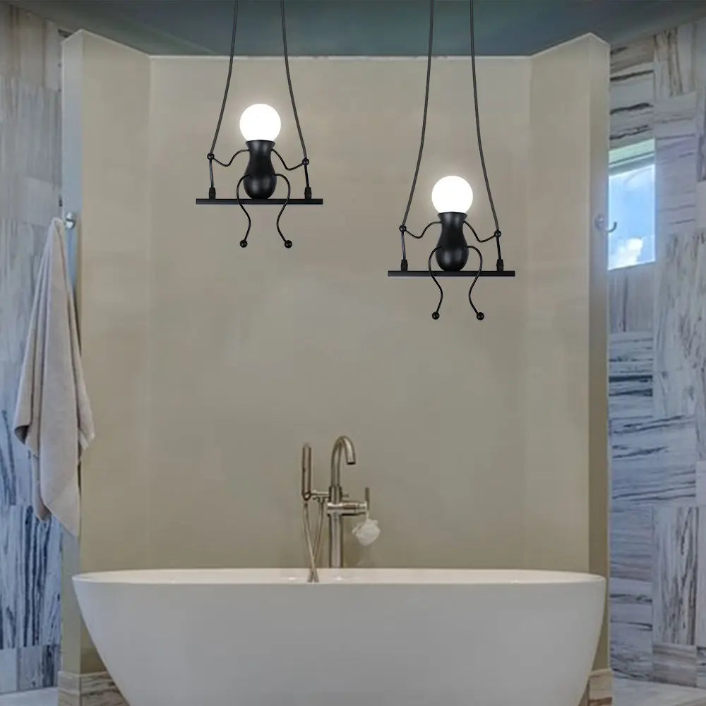 Little Man LED Wall Light: Modern, Simple, Creative Design for Children's Bedroom