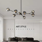 Gray Lava Glass Chandelier LED Pendant Light Modern Nordic Design