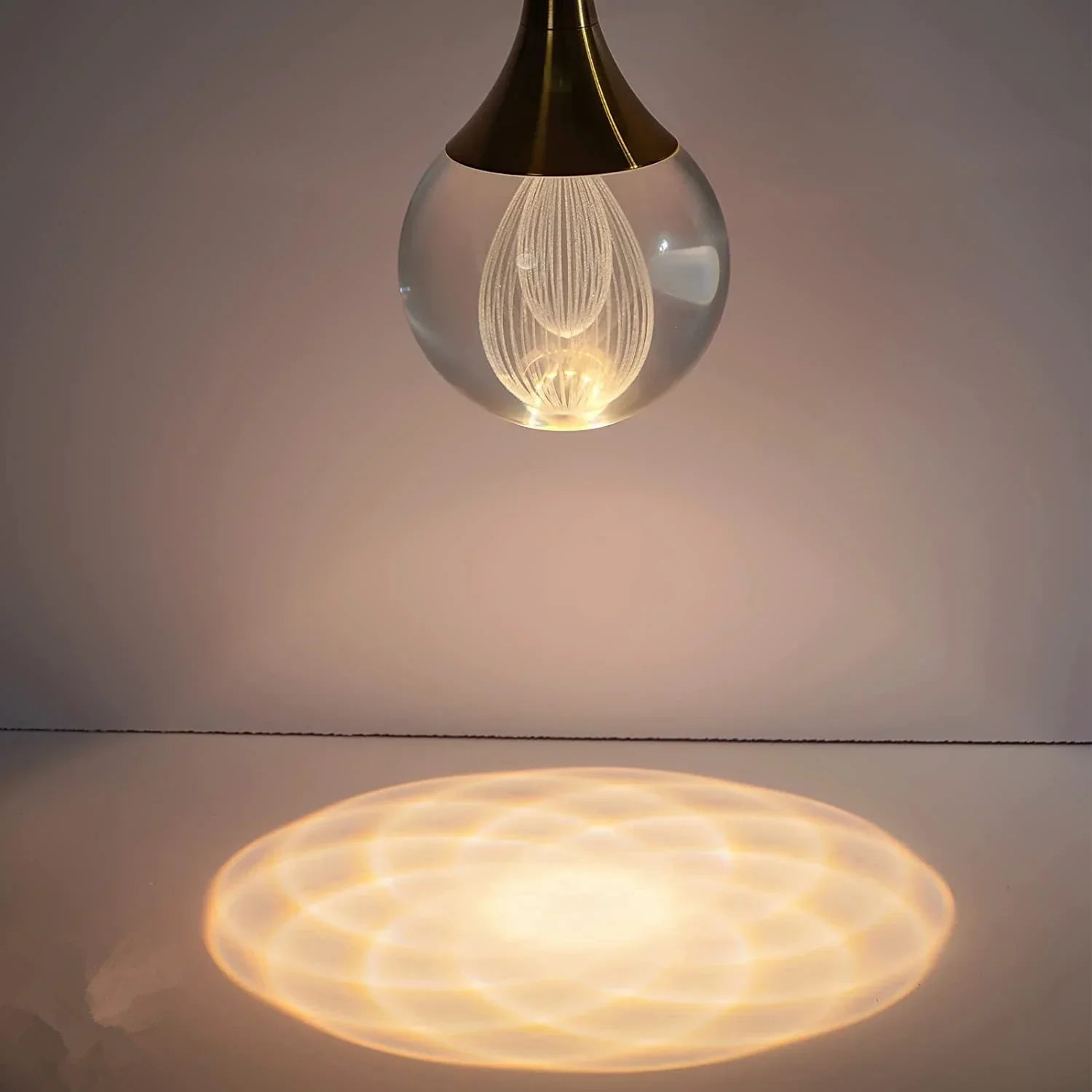 Modern Glass Ball Crystal LED Pendant Lighting for Kitchen Bedroom Home Decor