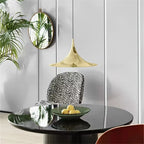 Scandi Horn Pendant Lamp - Minimalist Danish Design - Metal Dining Hanging Light